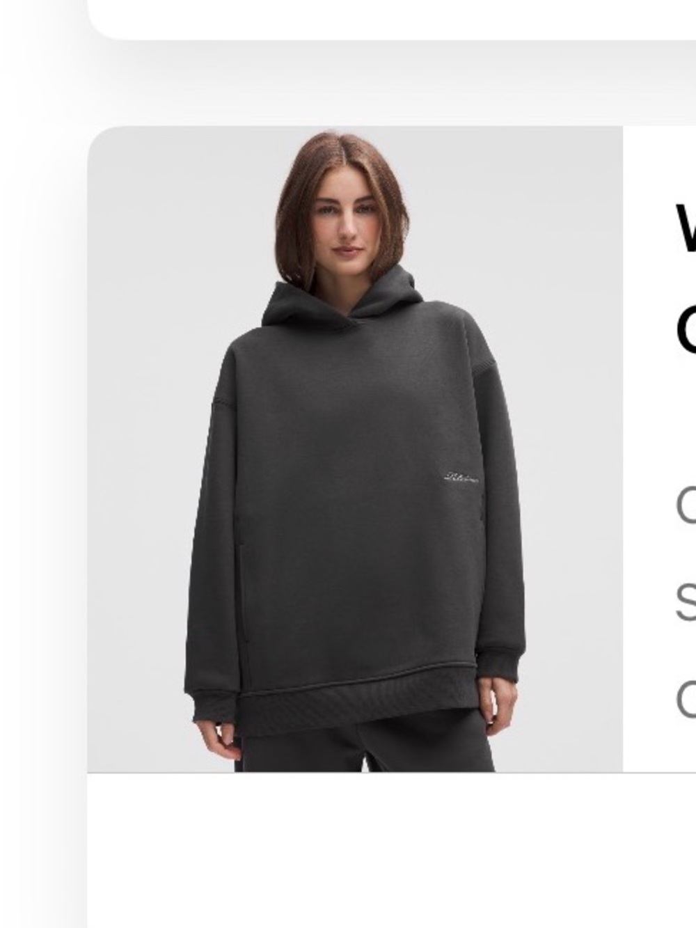 lululemon athletica Charcoal Gray Oversized Hoodie